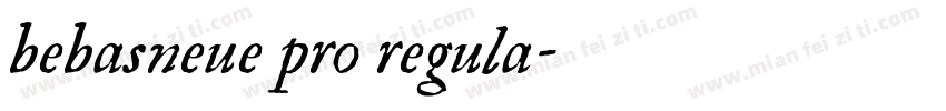 bebasneue pro regula字体转换